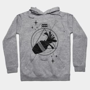 Zodiac, Aquarius, Astrology, Star sign, Stars Hoodie